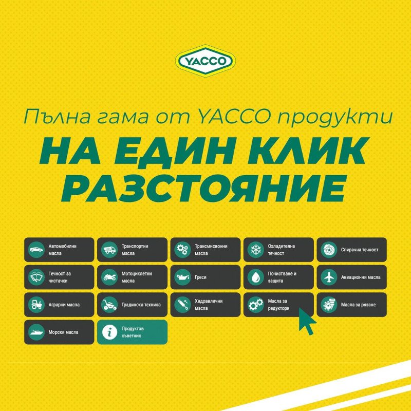 YACCO – пълна гама от продукти за вашето моторно превозно средство - на един клик разстояние!